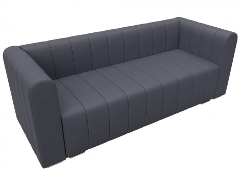 Диван прямой Лига-073 (ДСП,Фанера/Пластик/Экокожа/Серый) Лига Диванов 129993