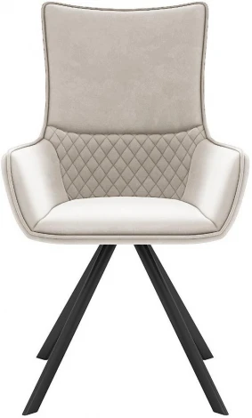 Стул DikLine 289 поворотный E52 бежевый, ножки черные арт.00-00074684
