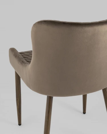 Стул Stool Group Ститч Хани велюр коричневый ножки дерево УТ000031318