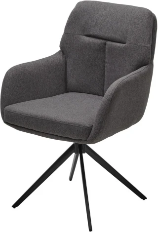 Стул Mon 360 град. поворот. Серый Family-022, ткань / черный каркас / Товарный знак DISAUR
