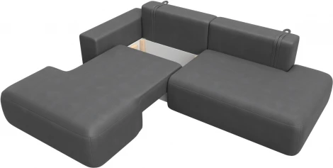 Диван угловой Лига-036 НПБ Модерн левый угол Лига Диванов (Замша) арт.127781L