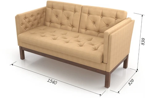 Диван Arsko Айверс М орех бежевая рогожка