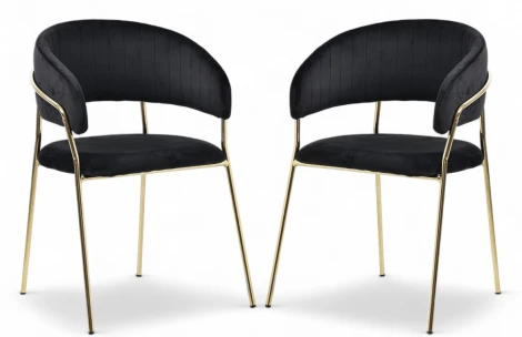 Набор из 2 стульев Whispered Fusion Hesby Велюр/Черный арт.HSBI_DC72_black_2
