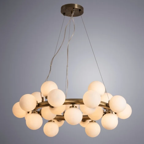 Подвесная люстра Arte Lamp Bolla-piccolo A3988SP-25AB (220V, на тросе, шарики, молекулы)