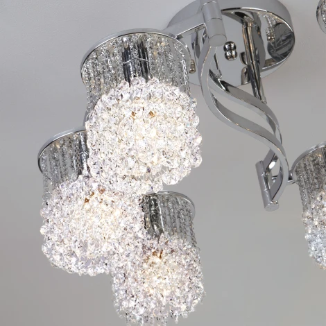 Потолочная люстра Eurosvet 3222 3222/6 хром Strotskis