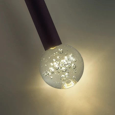 Подвесной светильник светодиодный Odeon Light Fiano 4373/3LA черный/хрустальн. стекло/металл IP20 LED 3W 400Лм 3000K 220V (на проводе, круглые)