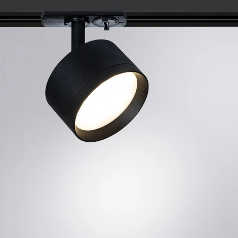 Трековый светильник однофазный 220V Arte Lamp Intercrus A5547PL-1BK (круглые)