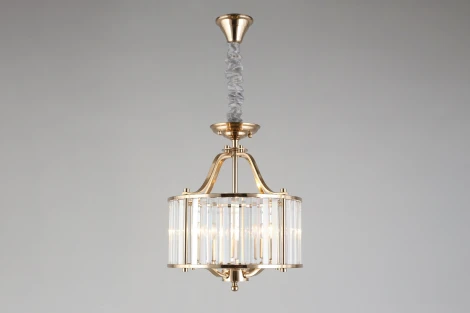 Подвесная люстра Aployt Romen APL.809.03.04 (220V, хрусталь, на цепи, свеча, круглые)
