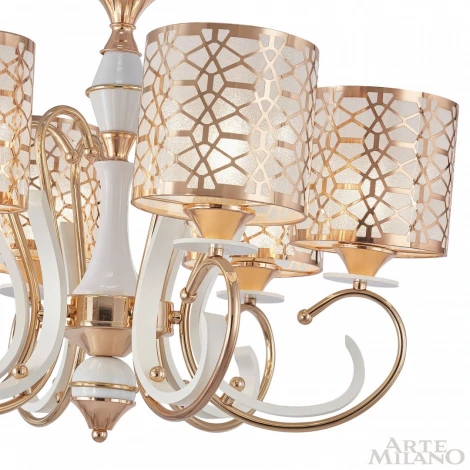 Подвесная люстра Arte Milano Florentia-1237 301237/6 Wh/Gd (220V, на цепи)