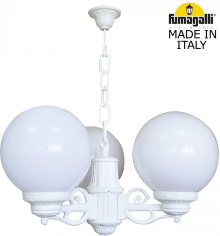 Уличный светильник подвесной Fumagalli GLOBE 250 G25.120.S30.WYF1R (220V, на цепи, шар, IP55)
