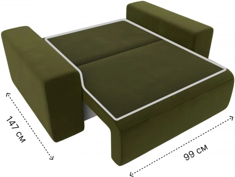 Кресло Лига-036 НПБ (Зеленый/Микровельвет) Лига Диванов арт.121282