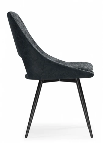 Обеденный стул Woodville Avianus (Металл, Шенилл/Черный) арт.15877