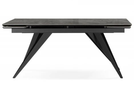 Кухонный стол Notta Дарвин 160(220)х89 серый мрамор baolai / черный