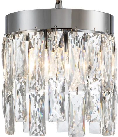 Подвесной светильник Indigo Anna V000389 (220V, хрусталь, на тросе, круглые)