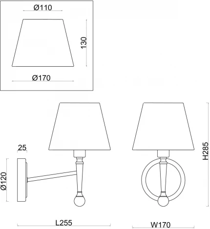 Бра Freya Rosemary FR5190WL-01BS (220V)