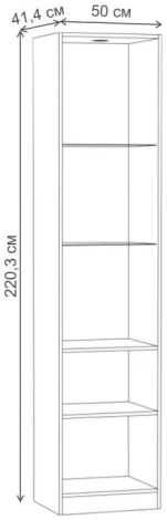 Витрина Mobi Ливерпуль белый / ясень ваниль 357761