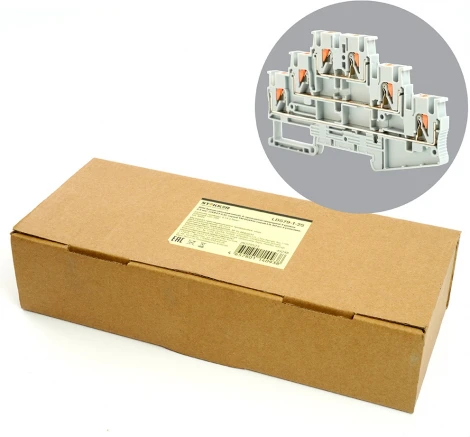 Зажим пружинный 6-и проводной проходной Stekker 49248