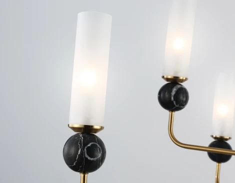 Потолочная люстра на штанге с мрамором Ambrella Ceramo Modern LH53263