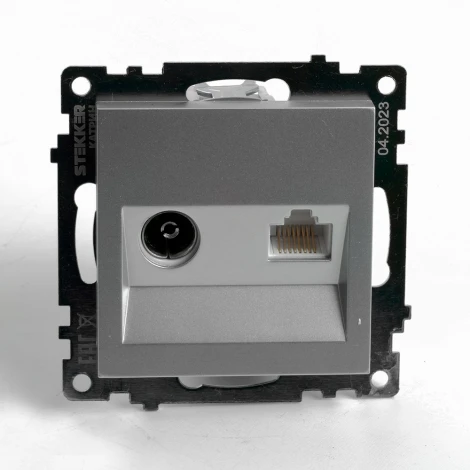 ТВ-розетка (черный) Stekker Катрин 49183