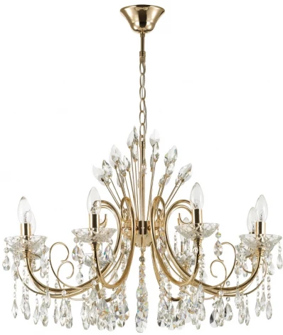 Подвесная люстра Odeon Light Versia 4977/8 (220V, хрусталь, подвески, на цепи, подсвечник, свеча)