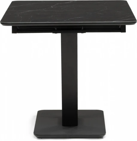 Керамический стол Woodville Бугун 120(160)х80х77 черный мрамор / черный арт.588018