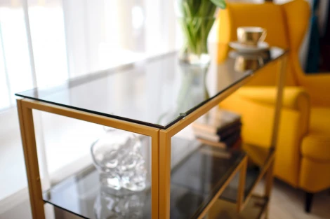 Консольный стол AllConsoles 1011-CG grey золотой