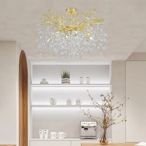 Потолочная люстра хрустальная на штанге Arte Milano Milano-1 23111.760.10.G9.B GD (220V)