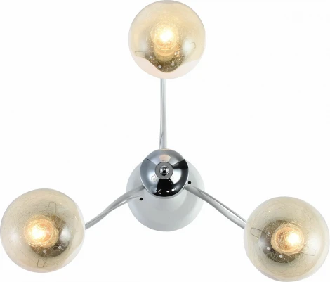 Потолочная люстра на штанге Reluce 01326-0.3-03 WH+CR (220V, шар)