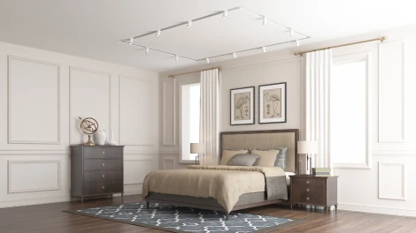 Профиль Flod для создания декоративных ниш в натяжном потолке, алюминий, белый DK5850-WH Denkirs