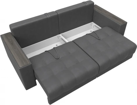 Диван прямой с декором Лига-049 НПБ Лига Диванов (Замша) арт.128411