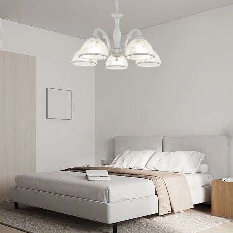 Подвесная люстра Arte Milano AM349737 349737/5 WT+SL (220V, на цепи)