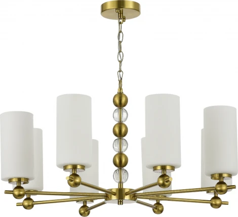 Подвесная люстра ST Luce SL2003 SL2003.303.08 латунь/белый E27 8*40W