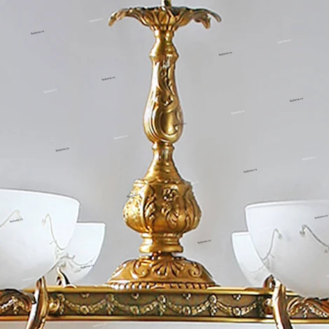 Люстра подвесная Ambiente by Brizzi Merida, 16 ламп, бронза с белым