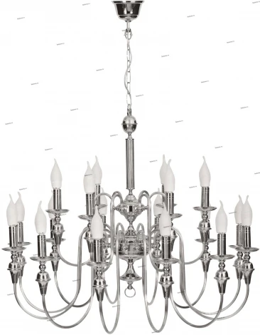 Подвесная большая люстра Jupiter Symfonia 1423 SM 18 CH (220V, на цепи, подсвечник, свеча)