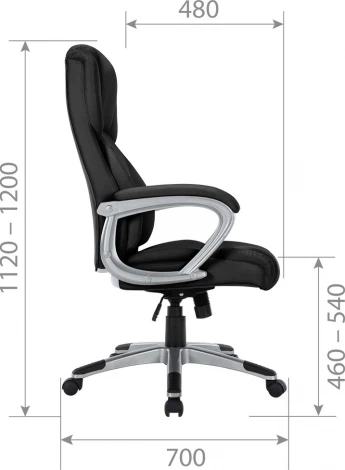 Компьютерное кресло CHAIRMAN CH665 (Пластик,Экокожа/Черный)