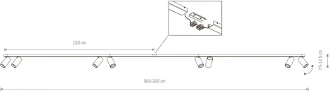 Накладной светильник спот Nowodvorski Mono 2x150 Black/Brass 7754 (220V)