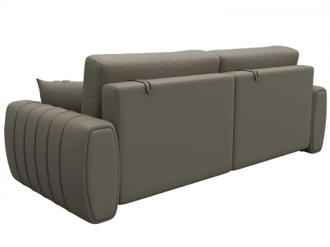 Диван прямой Лига-057 НПБ (ЛДСП,Брус,Фанера/Пластик/Экокожа/Бежевый) Лига Диванов 130024