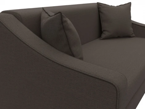 Диван прямой Лига-071 (ЛДСП,Брус,Фанера/Дерево/Рогожка/Коричневый) Лига Диванов 129651