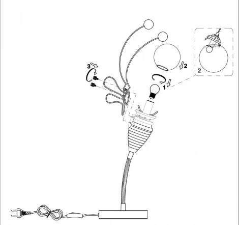 Интерьерная настольная лампа Odeon Light Trolo 2633/1T