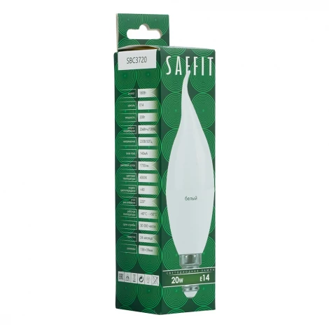 Лампа светодиодная Saffit SBC3720 55275 Свеча на ветру E14 20W 230V 4000K