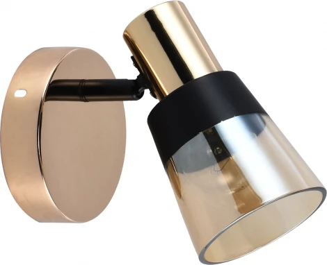 Спот Escada Brandy 684/1A 1x40Вт E14, металл/стекло, чёрный/золото