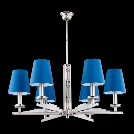 Потолочная люстра на штанге Kutek Natalia NAT-ZW-6(N/A) (220V, хрусталь Swarovski)