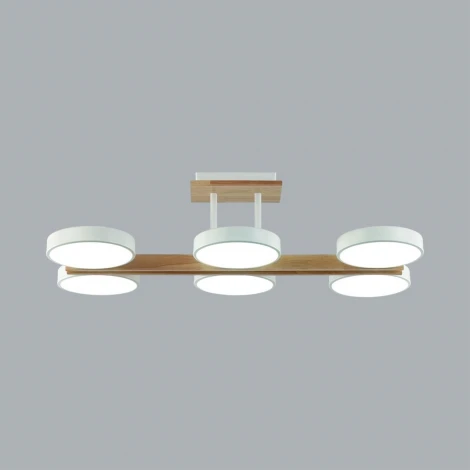 Потолочная люстра на штанге Lumion Plato 8030/108CL белый, дерево/металл, акрил LED 72W 3000-6000К 220V