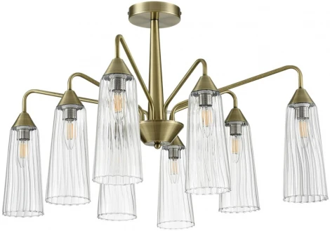 Потолочная люстра на штанге Lumion Doliana 6584/8C бронза/прозрачный, металл/стекло E14 8*40W 220V
