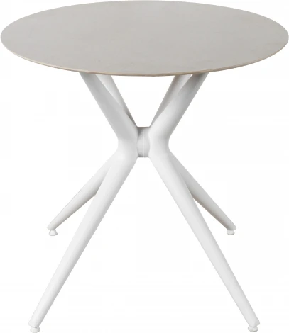Стол обеденный обеденный JET CERAMIC круглый d-80 (Термопластичный полимер, Белый)