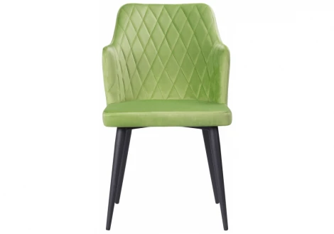 Обеденный стул на металлокаркасе Woodville Velen dark green 15025