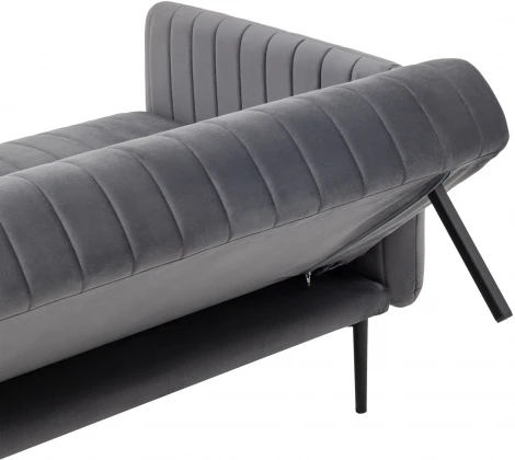 Диван прямой Stool Group Дрезден велюр серый УТ000035918