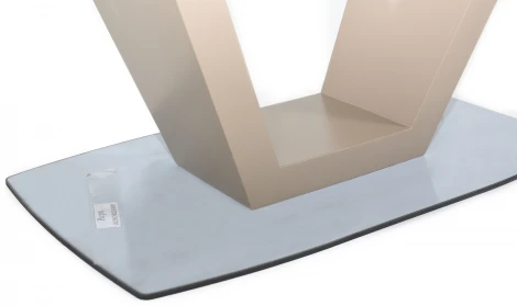 Стол Фоджа, Стекло, 140см, Капучино, Аврора