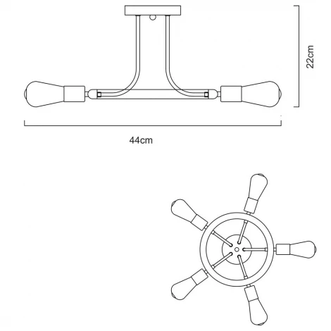 Потолочная люстра Arte Lamp Highgarden A6063PL-5BK