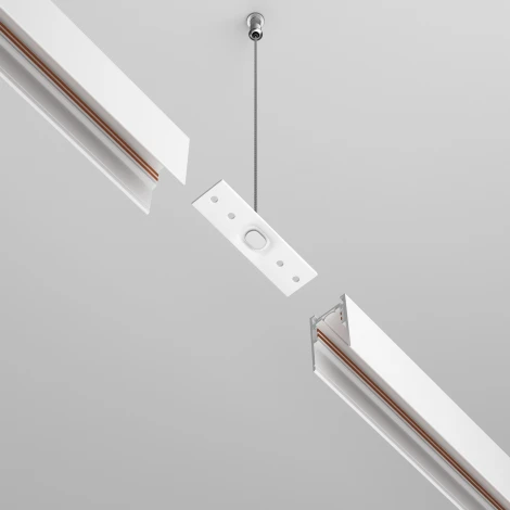 Коннектор прямой накладной белый Maytoni Accessories for tracks Exility TRA034C-21W